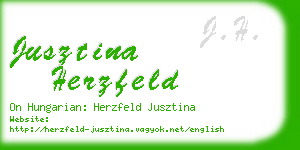 jusztina herzfeld business card